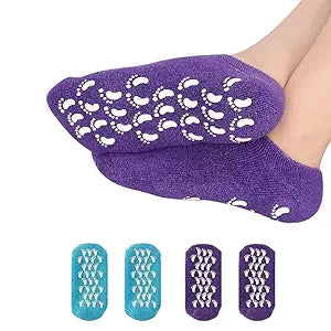 Moisturizing Anti-Skid Spa Gel Socks - Breathable, Hydrating Foot Treatment Sleeves with Non-Slip Grip for Soft, Pampered Feet Premium Quality Single Deals™