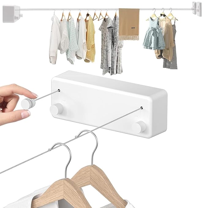 Single Deals™ Wall mounted retractable clothline - Premium Quality