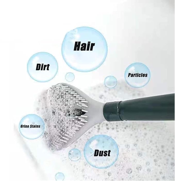 Silicone Push Toilet Brush with Holder – Sophisticated Maintenance Solution Premium Quality SingleDeals™