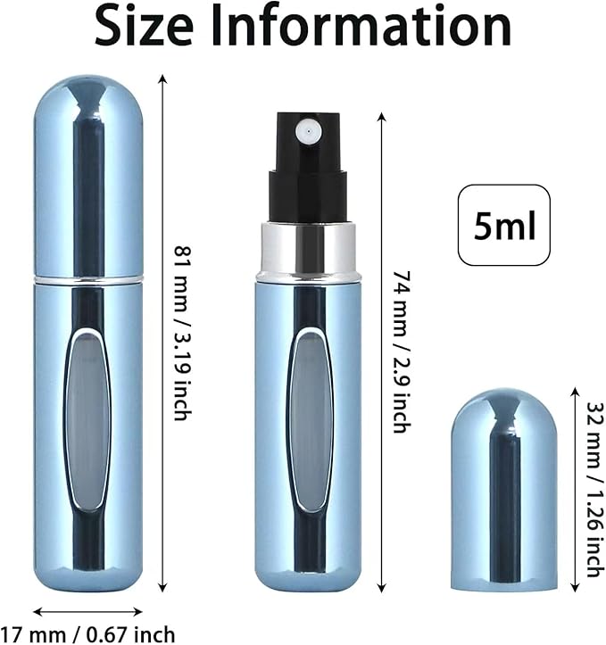 Mini Refillable Perfume Atomizer – Portable, Travel-Friendly Scent Dispenser for Fragrance On-the-Go Premium Quality Single Deals™