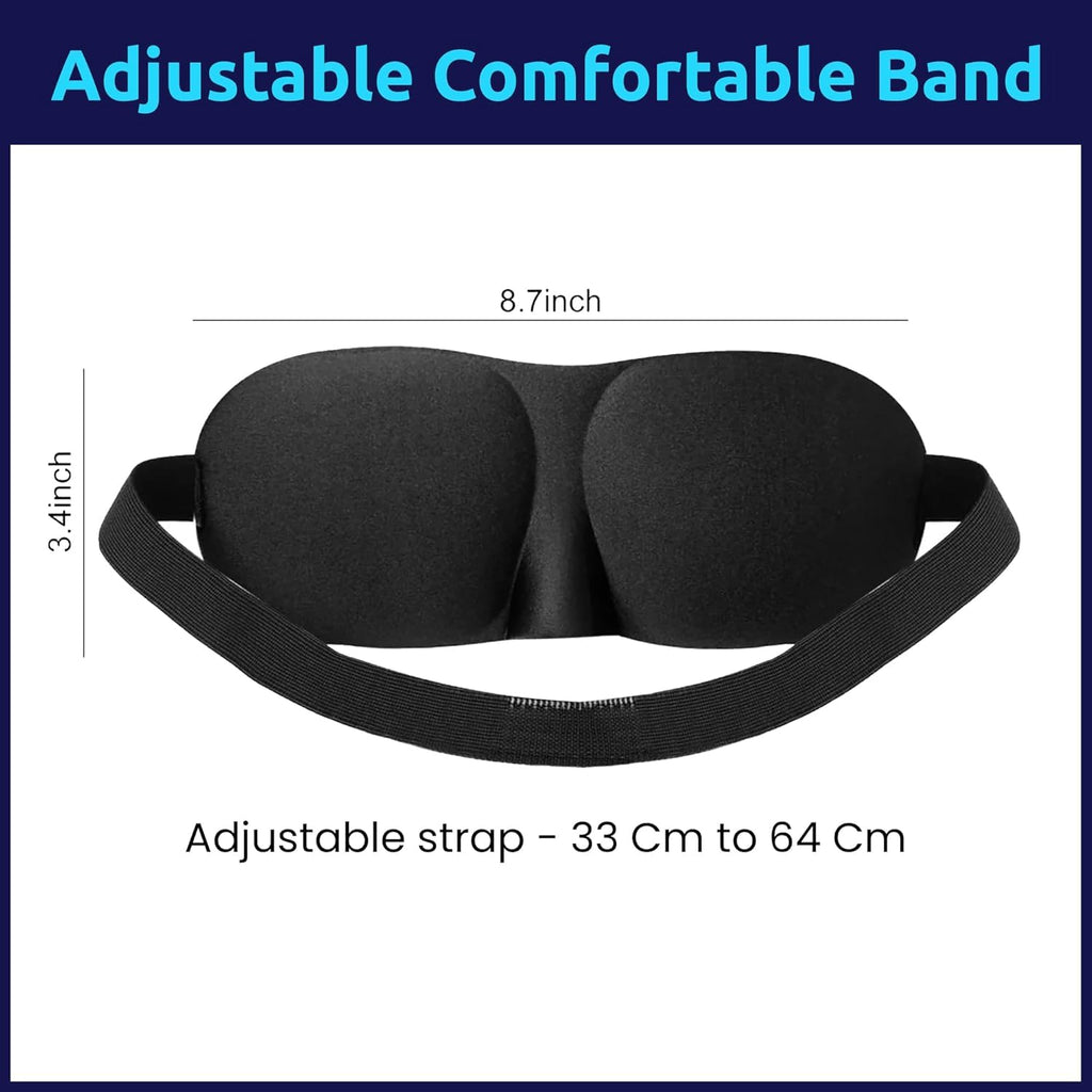 Contoured 3D Sleep Eye Mask – Ergonomic Blackout Aid for Travel and Rest