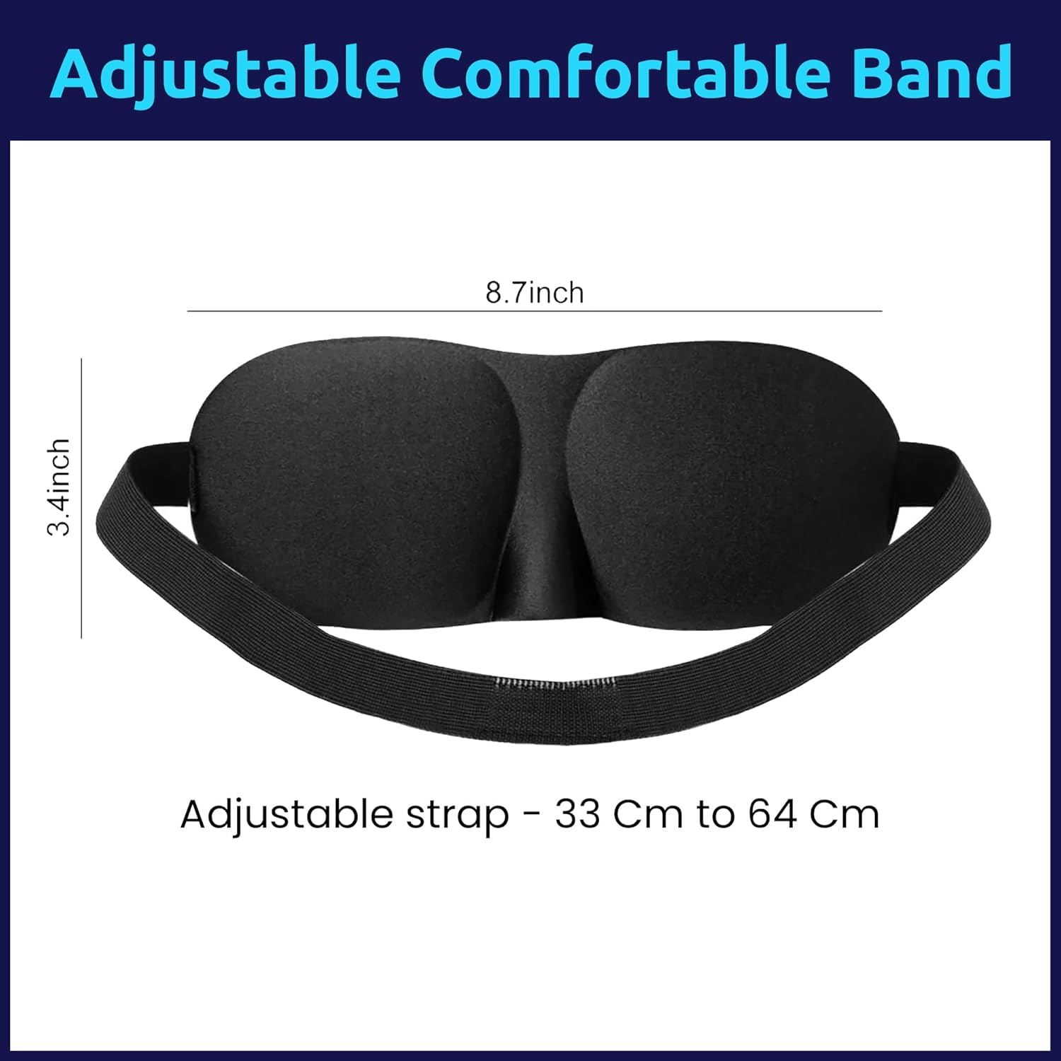 Contoured 3D Sleep Eye Mask – Ergonomic Blackout Aid for Travel and Rest