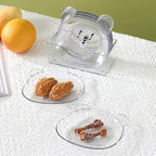 Plastic Dish Cartoon – Decorative Bear-Shaped Dessert Plates with Storage Stand for Appetizers, Cakes, and Party Presentation Premium Quality Single Deals™
