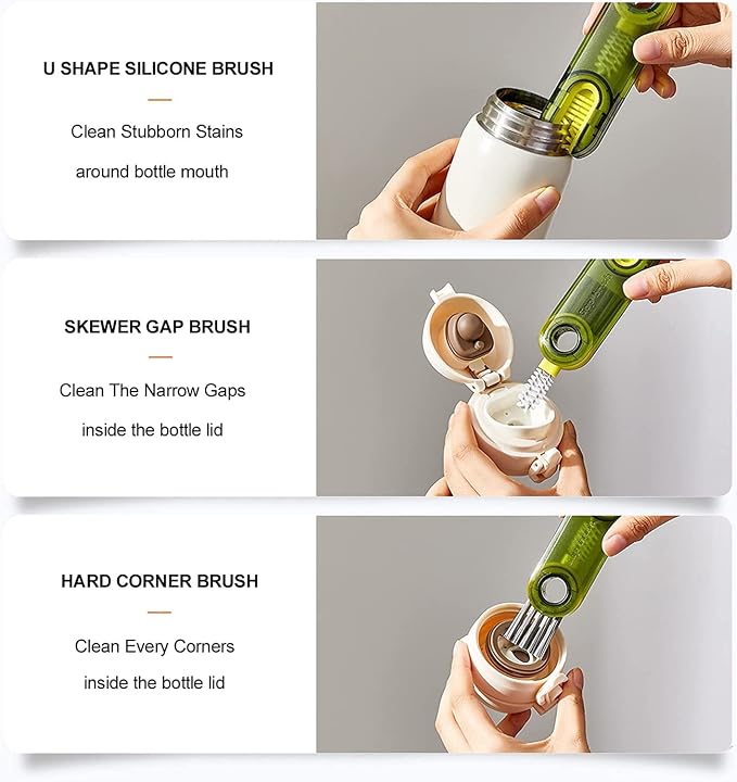 3 in 1 Bottle Brush – Sophisticated Maintenance Solution Premium Quality SingleDeals™