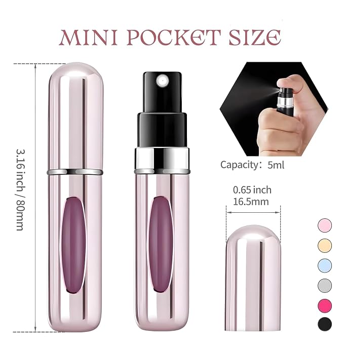 Mini Refillable Perfume Atomizer – Portable, Travel-Friendly Scent Dispenser for Fragrance On-the-Go Premium Quality Single Deals™