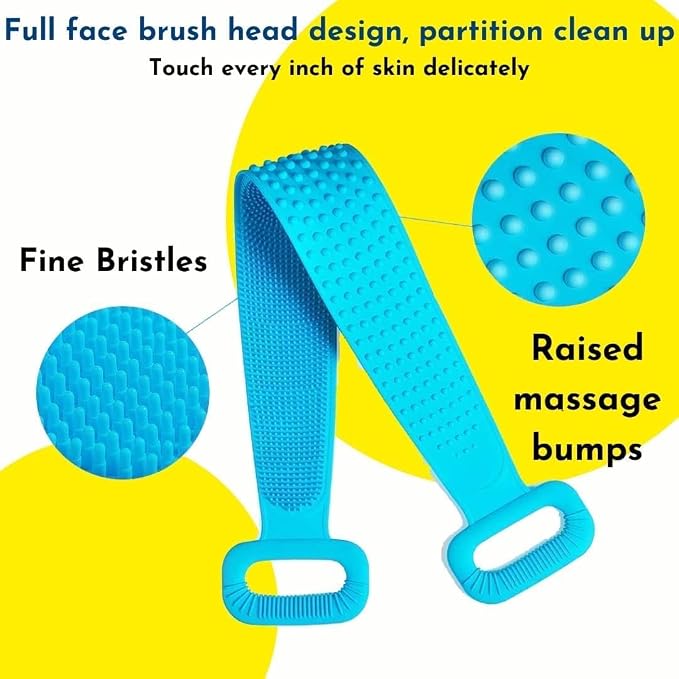 Silicone Body Scrubber Belt – Ergonomic Exfoliating Back Strap for Enhanced Shower Cleansing and Skin Wellness