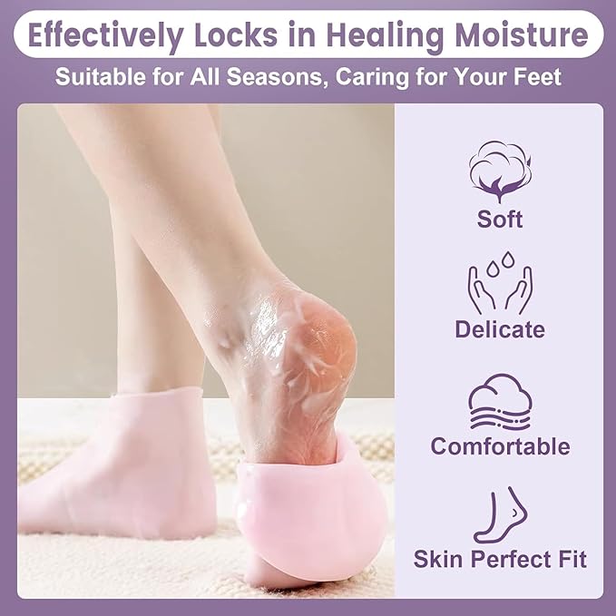 100g Moisturizing Silicone Gel Spa Socks 1 Pair  – Reusable Hydrating Treatment for Soft, Smooth Feet Premium Quality Single Deals™