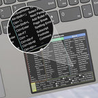 Essential Windows Shortcut Key Reference Sticker – Productivity-Boosting Guide for Excel, Word, and Common Commands Premium Quality Single Deals™