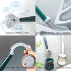 Silicone Push Toilet Brush with Holder – Sophisticated Maintenance Solution Premium Quality SingleDeals™