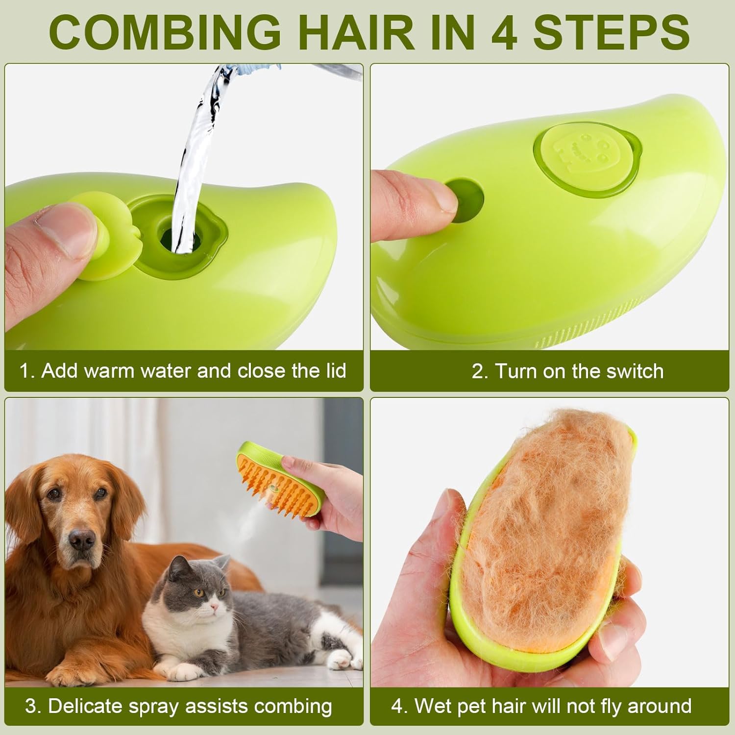 Pet Steam Brush – Sophisticated Maintenance Solution Premium Quality SingleDeals™
