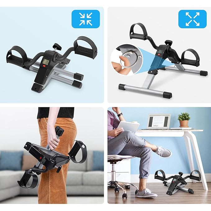 Compact Pedal Exerciser – Portable Mini Stationary Bike for Upper and Lower Body Toning Premium Quality Single Deals™
