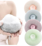 Premium Round Loofah Scrubbing Brush – Ergonomic Exfoliating Sponge for Gentle Body Cleansing