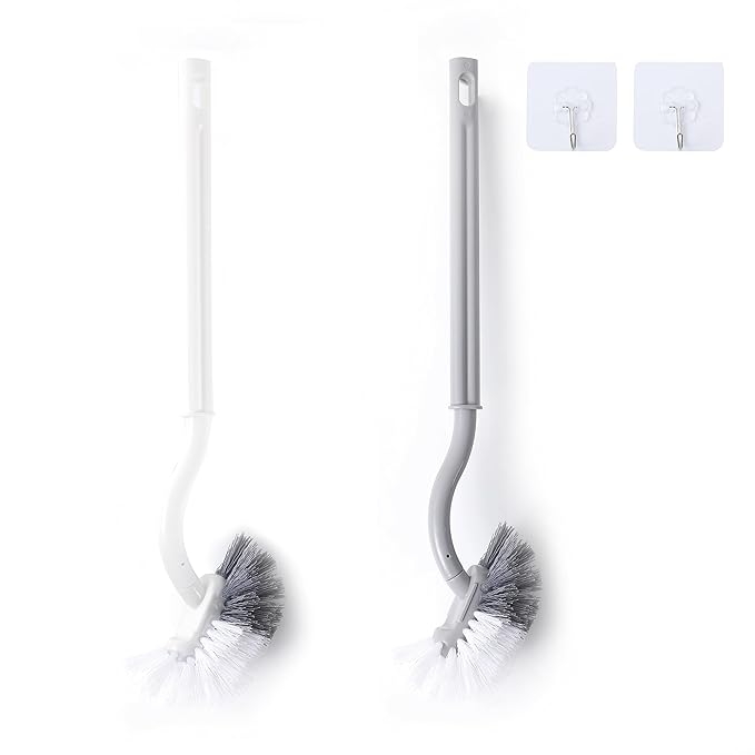 Bathroom Wall-Mounted Toilet Curved Brush – Sophisticated Maintenance Solution Premium Quality SingleDeals™