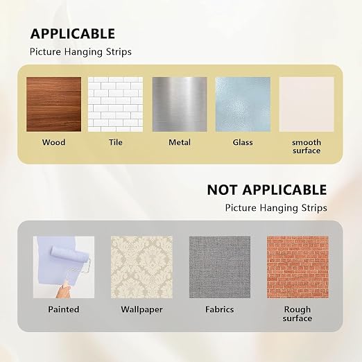 Single Deals™ Adhesive Hook and Loop Hanging Strips Picture And Frame Hanging Strips