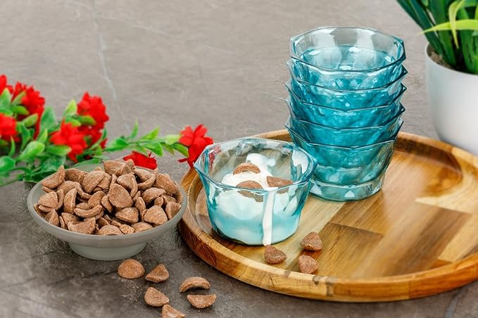 Crystal Ice Cream Cup (Pack of 6) – Elegant Glass-Style Dessert Bowls for Serving Sundaes, Parfaits, and Treats Premium Quality Single Deals™