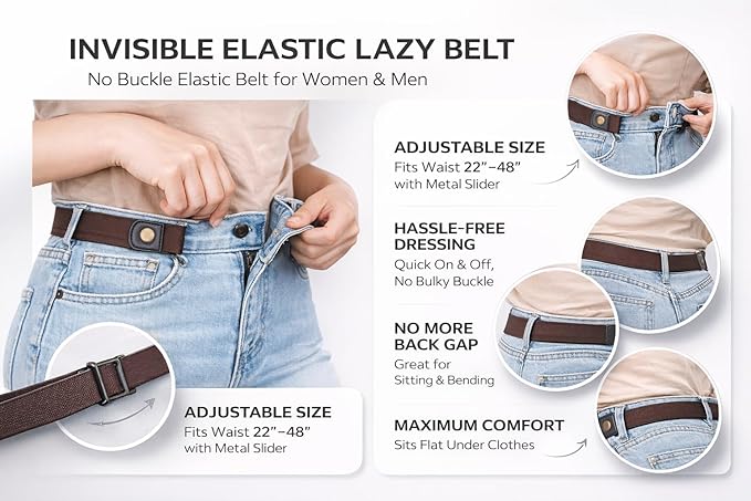 Buckle Free Elastic Belt – Sophisticated Waist Optimization Solution Premium Quality SingleDeals™