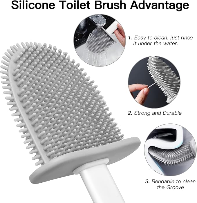Wall-Hanging Toilet Brush Set  – Sophisticated Maintenance Solution Premium Quality SingleDeals™