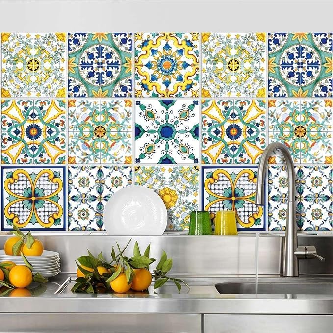 Decorative Self-Adhesive Waterproof Kitchen Wall Sticker – Premium Tile Pattern, 60x200cm