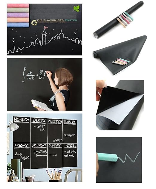 Versatile DIY Blackboard Wall Sticker – Adhesive Chalkboard Decal for Home, Office, and Creative Projects (45x200 cm) Premium Quality Single Deals™