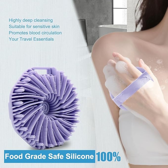 Silicone Body Scrubber Brush – Durable, Food-Grade Exfoliating Tool for Deep Cleansing