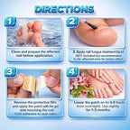 Fungal Nail Repair Patches - 21 Count Hydrogel Treatment Strips for Brittle, Discolored Nails - Overnight Hygienic Application Premium Quality Single Deals™