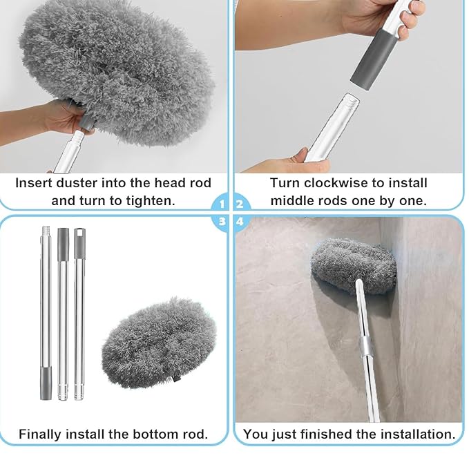 Round Duster Ceiling Fan Mop – Sophisticated Maintenance Solution Premium Quality SingleDeals™