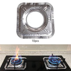 Single Deals™ Aluminum Large Square Gas Burner Covers [Premium Quality] Set Of 10 Pcs
