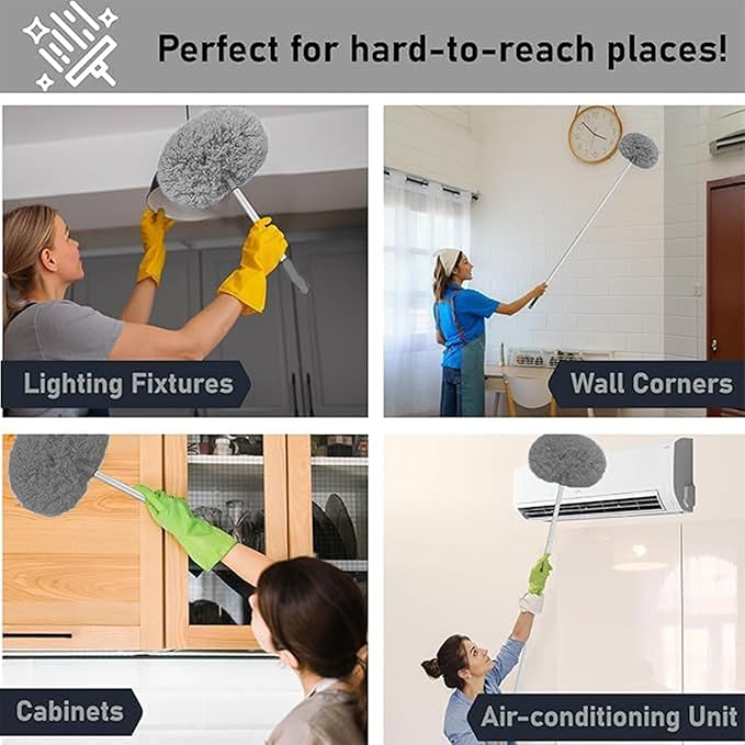 Round Duster Ceiling Fan Mop – Sophisticated Maintenance Solution Premium Quality SingleDeals™