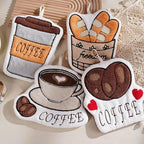 Coffee-Themed Premium Hanging Hand Towel – Absorbent, Decorative Kitchen Accessory