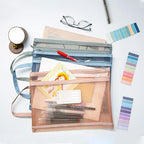 A4 Double Layer Document Bag – Transparent, Multi-Compartment Zipper Pouch for Efficient Organization and Storage Premium Quality Single Deals™