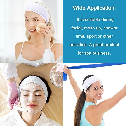 Face Wash Headband (White) – Adjustable Soft Microfiber Spa Hairband for Skincare, Makeup Application, and Facial Routines Premium Quality Single Deals™ (Copy)