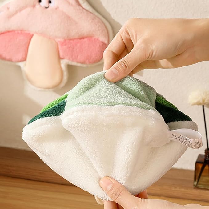 Premium Vegetable-Themed Hanging Hand Towel – Absorbent, Decorative Kitchen Accessory