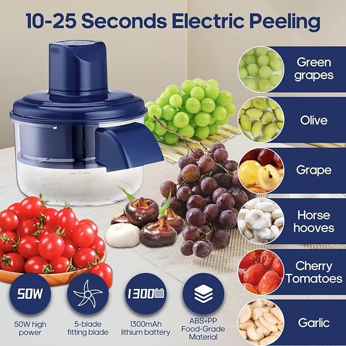 Single Deals™ Automatic Electric Garlic   Peeler Chopper [Premium Quality]
