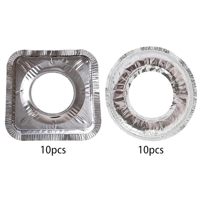 Single Deals™ Aluminum Large Square Gas Burner Covers [Premium Quality] Set Of 10 Pcs