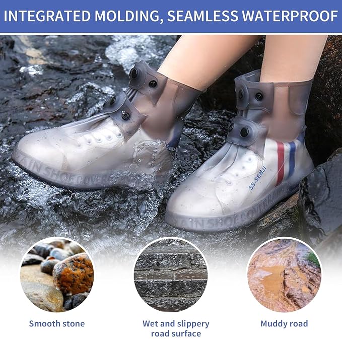 Premium Waterproof Silicone Grip Shoe Covers – Reusable, High-Traction Protective Rain Boots for All-Weather Versatility Premium Quality Single Deals™
