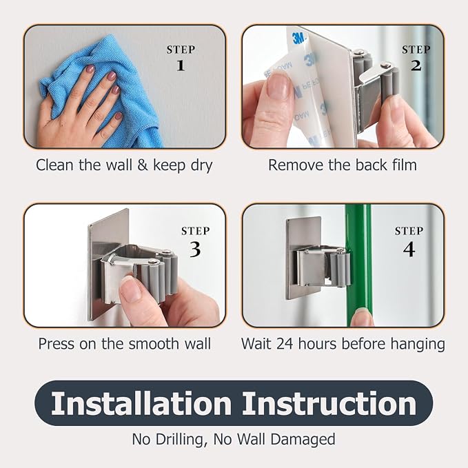 Single Deals™ Stainless Steel Mop Hanger Premium Quality
