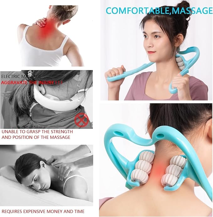 Premium Roller Massager – Ergonomic Neck and Tension Relief Tool