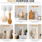 Single Deals™ 2 in 1 Self Adhesive Kitchen & Bathroom Wall Hooks (Silver colour) Premium Quality