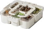 6-Compartment Food Organizer Tray – Airtight Multi-Grid Storage Container for Snacks, Ingredients, and Kitchen Organization Premium Quality Single Deals™