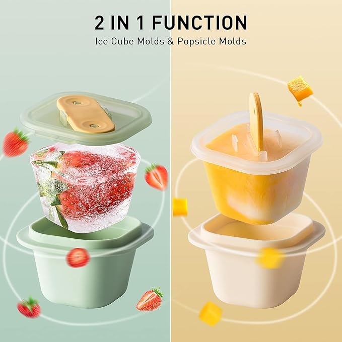 3-Piece Ice Cream Popsicle Maker – Stackable Mini Frozen Treat Molds for Healthy Homemade Desserts and Refreshing Snacks Premium Quality Single Deals™