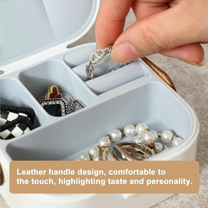 Single Deals™ Mini Jewellery Box With Mirror Inside - Premium Quality