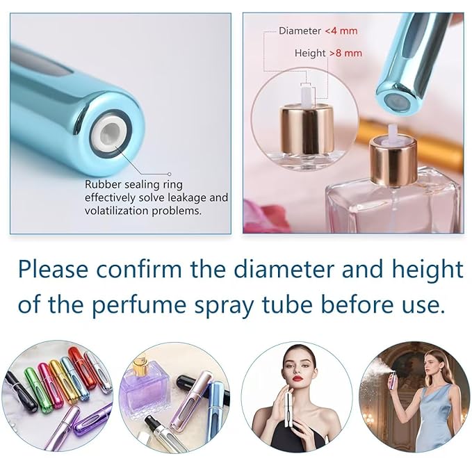 Mini Refillable Perfume Atomizer – Portable, Travel-Friendly Scent Dispenser for Fragrance On-the-Go Premium Quality Single Deals™