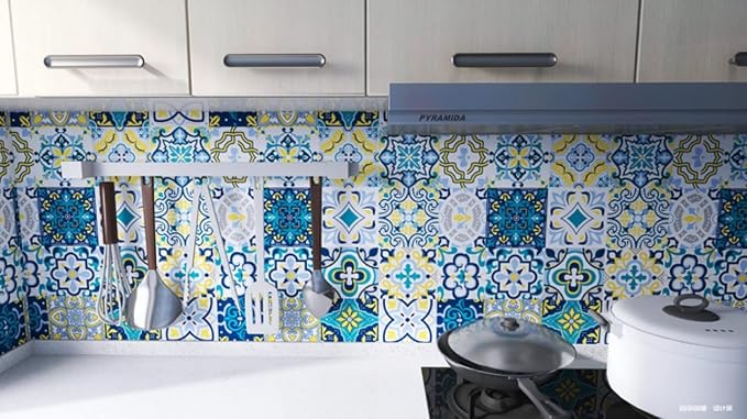 Decorative Self-Adhesive Waterproof Kitchen Wall Sticker – Premium Tile Pattern, 60x200cm