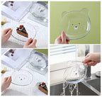 Plastic Dish Cartoon – Decorative Bear-Shaped Dessert Plates with Storage Stand for Appetizers, Cakes, and Party Presentation Premium Quality Single Deals™