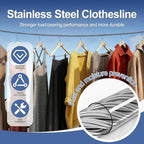 Single Deals™ 5 Meter Heavy Duty Clothes Drying Rope With Hooks - Premium Quality