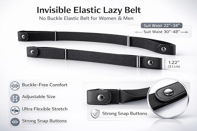 Buckle Free Elastic Belt – Sophisticated Waist Optimization Solution Premium Quality SingleDeals™