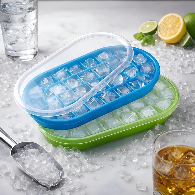 Single Deals™ Ice Cube Tray with Lid - Premium Quality