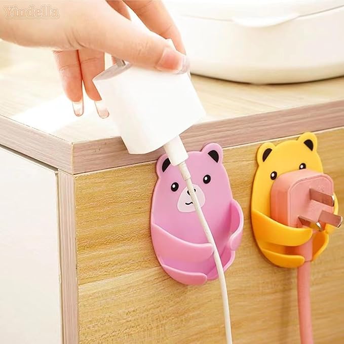 Single Deals™ 4 Pcs Wall Bear Plug Hook Premium Quality