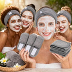 ace Wash Headband (Grey) – Adjustable Soft Microfiber Spa Hairband for Skincare, Makeup Application, and Facial Routines Premium Quality Single Deals™