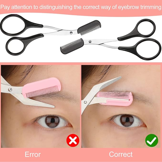 Precision Eyebrow Trimming Scissors with Integrated Comb – Ergonomic Grooming Tool for Sculpted Brows Premium Quality Single Deals™